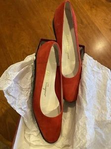Ferragamo Red Nabuck Calf Shoes - Picture 1 of 9
