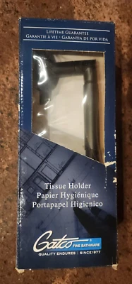 Soporte de papel higiénico Gatco Glam 4633BMX en negro mate Foto 1 de 4