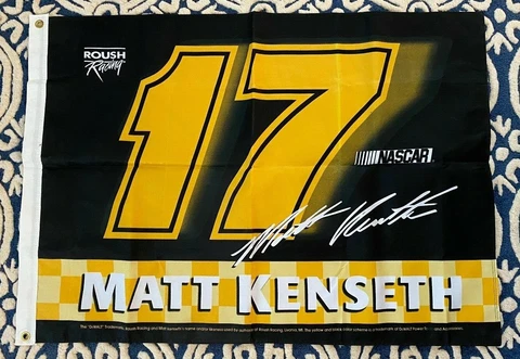MATT KENSETH #17 NASCAR FLAG / OFFICIAL / GREAT SHAPE / ROUSH RACING / TWO SIDED Cover