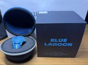 Swatch Blancpain Blue Lagoon Bioceramic Scuba Fifty Fathoms Collection SO35L400 - Foto 1 di 6