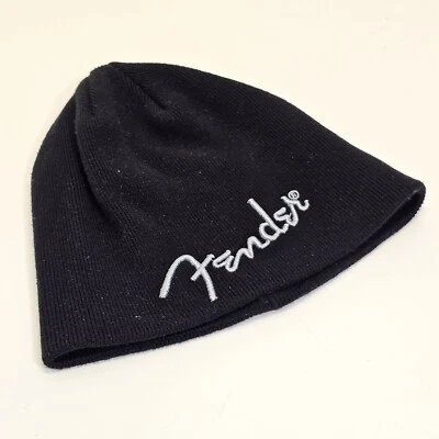 Кепка Beanie Fender логотип черная шляпа один размер подходит большинству - Изображение 1 из 4
