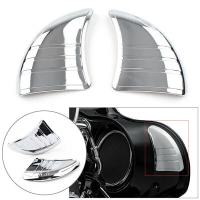 Tapones de cubierta de espejo retrovisor carenado interior Tri-Line cromados para Harley Touring Glide Foto 1 de 4
