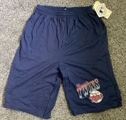 RARE Minnesota Twins Kids Size XL Blue Knit Shorts VINTAGE MN Baseball NEW NWT! Cover