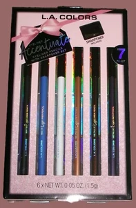 L.A. Colors Eyeliner Set 6 pencils & Sharpener NEW - Picture 1 of 2