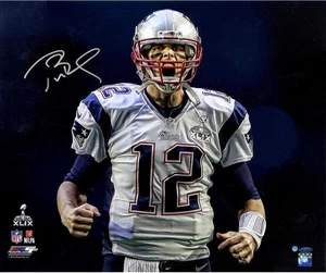 PATRIOTS - TOM BRADY - RISTAMPA FOTOGRAFICA FIRMATA LUCIDA 8 X 10 - Foto 1 di 1