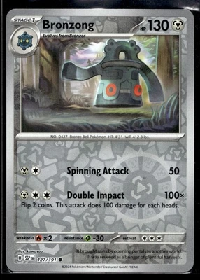 Bronzong 127/191 Pokemon SV08: Surging Sparks Holo - Image 1 of 2