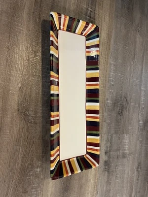 Pampered Chef Simple Additions Stripes 16"x6" Tray - Image 1 of 4