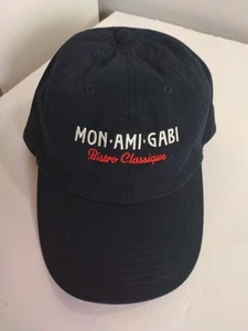 Sombrero Mon Ami Gabi Bistro Clásico Las Vegas Nevada Azul Marino Algodón Ajustable - Imagen 1 de 4