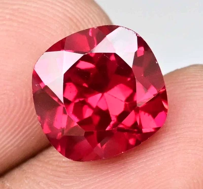 Flawless Natural Mozambique Blood Red Ruby 9.85 Ct Cushion Certified Gemstone - Image 1 of 4
