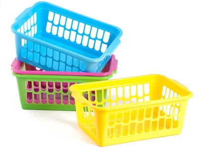 Cestino Forato In Polipropilene Colori Assortiti Cm 36X26X15 - Immagine 1 di 3