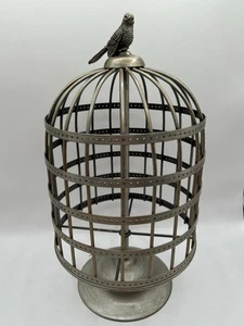 Metal Bird Cage Jewelry Display Organization Earrings Pedestal - Picture 1 of 9