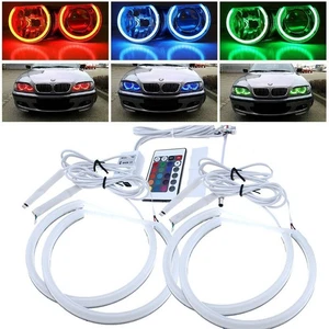RGB Cotton LED Angel Eyes Lamp Halo Ring Car Headlight Fits BMW E36 E38 E39 E46 - Picture 1 of 11