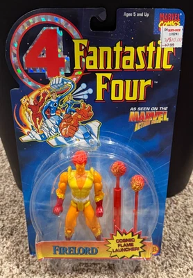 Figura de acción Firelord Toy Biz Lanzador de llamas cósmicas Marvel Fantastic Four 1995 Foto 1 de 2