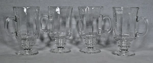 Set (4) Libbey Glas Irish Kaffeetassen Tassen 10 Panel - Bild 1 von 5