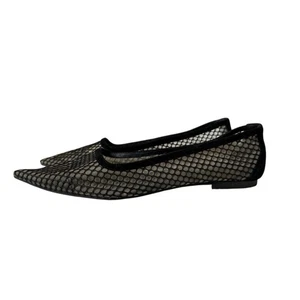 Jeffrey Campbell Meranda Mesh Pointed Toe Ballet Flats Black Women's Size 9 - Picture 1 of 8