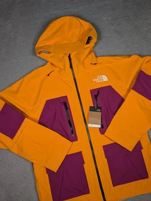 The North Face Dragline Jacket Mens Large Orange Burgundy Rare Color Snowboard - Image 1 of 4