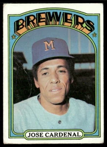 1972 Topps #12 Jose Cardenal- POOR - Picture 1 of 2
