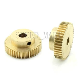 2 piezas 7 mm diámetro 45 dientes 5 mm dientes ancho 0,5 módulo motor metal latón engranaje rueda - Imagen 1 de 5