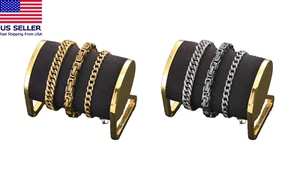 3PC Golden Silver Bracelet Stylish Fashion Modern And a Cool Healing Gift Unisex - Picture 1 of 11