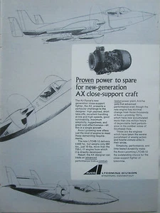 2/1970 PUB AVCO LYCOMING AX CLOSE SUPPORT FIGHTER LTC4B-12 MOTOR ORIGINAL ANZEIGE - Bild 1 von 1