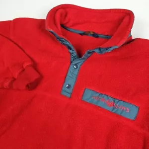Vintage Henri Lloyd Mens Fleece Red Sweater Pullover Size Large Sailing Outdoors - Picture 1 of 9