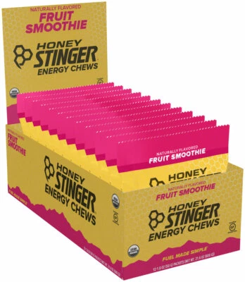 Masticables energéticos orgánicos Honey Stinger - Batido de frutas, caja de 12 Foto 1 de 3
