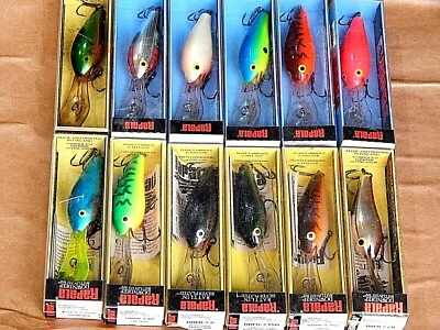 Colección 12-lote colores surtidos Rapala buceo profundo sonajero Fat Rap DRFR 7-NOS Foto 1 de 4