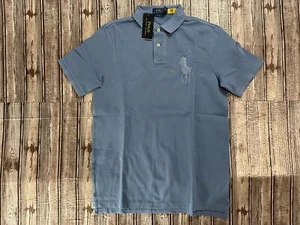 Polo Ralph Lauren klassische Passform bestickt großes Pony Hemd Gr. S Farbe blau neu mit Etikett $ 125 - Bild 1 von 3