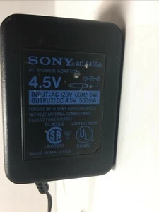 SONY OEM AC-E455A AC Adapter/Power Supply DC 4.5V 500mA - Walkman - Discman - Picture 1 of 8