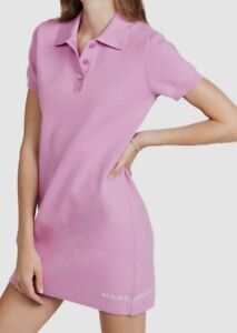 $325 Marc Jacobs Women's Pink Short Sleeve The Tennis Knit A-Line Dress Size L