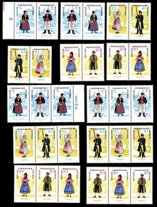 Ddr 1074-79 **, Folk Costumes II, 24 Composite Prints Complete Mint Never Hinged - Picture 1 of 2