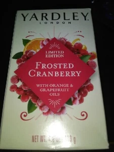 Yardley London Frosted Cranberry Soap 4 Oz Bar Limited Edition Orange Grapefruit - Picture 1 of 1
