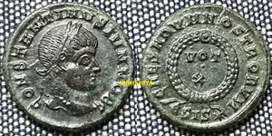 Año 316/340 Constantino II. BONITO Follis bronce Siscia. 17 mm. Peso.3,33 gr.  - Picture 1 of 2