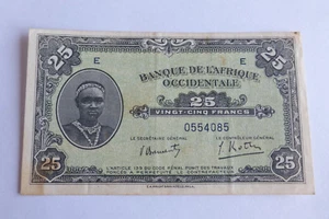 25 Frs Afrique Occidentale 14-12-1942 - Picture 1 of 2