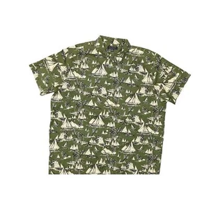 Banana Republic Green Boat Cotton Shirt Men 2XL Soft Wash Slim Short Sleeve - Picture 1 of 6