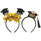  2 Pcs Hair Hoops Mini Bands Graduation Props Headband Gift Ideas