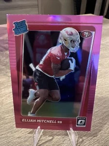Elijah Mitchell RATED ROOKIE 2021 Panini Donruss OPTIC PINK PRIZM HOLO RC #P-312 - Bild 1 von 2