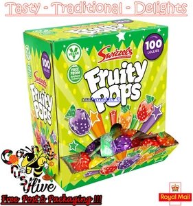 Swizzels Fruity Pops Box Lollipops Lollies Party Bag Kids Retro Sweets - Picture 1 of 1