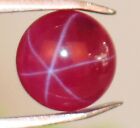 13.45 Cts. Natural Star Red Ruby 6 Rays Oval Cabochon Cut Certified Gemstone