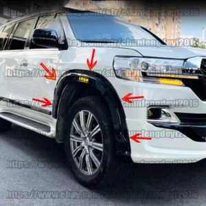 Arcos de rueda negros brillantes para guardabarros PARA TOYOTA LAND CRUISER LC200 2016-2021 - Imagen 1 de 9