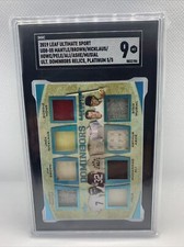 2019 Leaf Ultimate DOMIN8ORS Relics Pele Ali Howe Ashe Mantle /5 SGC 9 Must See