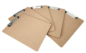 Clipboards 5-Pack Hardboard Office Clipboards-Letter Size, Stainless Steel Clips - Picture 1 of 19
