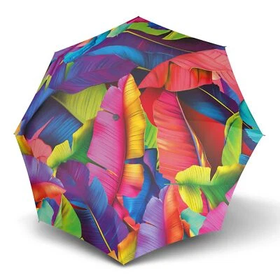 Knirps T.200 Medium Duomatic Palm Regenschirm Multicolor blau gelb Neu