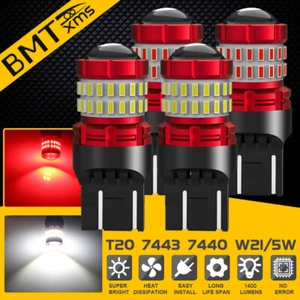 4X 7443 7440 LED Reverse Brake Tail Light Bulbs For Honda Civic Coupe 1996-2000 - Picture 1 of 12