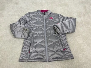 The North Face Jacket Girls Extra Large Gray Down Puffer Coat 550 Fill - Picture 1 of 15