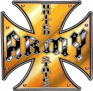 Army Iron Cross 12" GIACCA RICAMATA TOPPA POSTERIORE - Foto 1 di 1