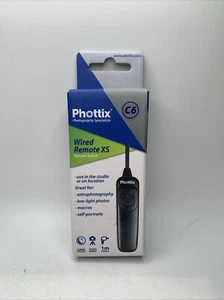 Phottix 1m Wired Remote XS, Remote Switch Nikon C6 - Picture 1 of 5
