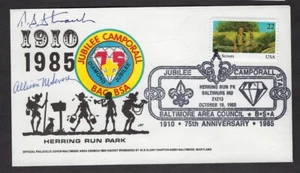 1985 Pfadfinderstempel Heringslauf Md Baltimore Council BSA 75. signiert - Bild 1 von 1