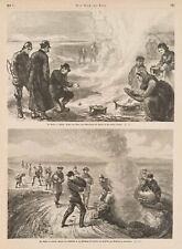 Unbekannt (19.Jhd), Heiße Quellen, Grönland, um 1876, Holzstich Figürlich