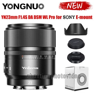 Lente de enfoque automático YONGNUO YN23mm F1.4S DA DSM WL Pro APS-C para cámara Sony con montura E - Imagen 1 de 8